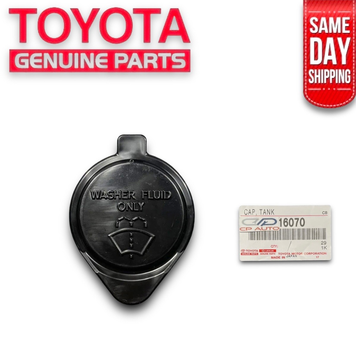 NEW 19 - 22 TOYOTA C-HR WINDSHIELD WASHER FLUID RESERVOIR TANK CAP
