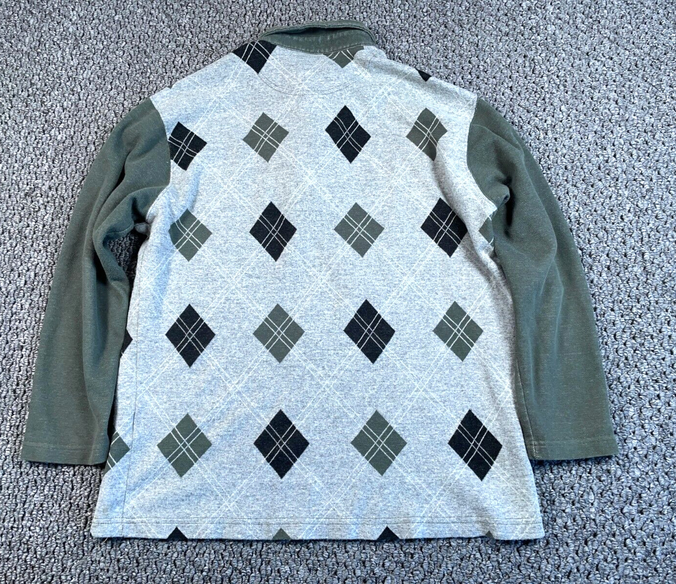 VTG 90s GUESS Argyle Pattern Collared Sweater Adu… - image 2