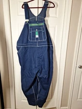 Liberty Overalls Men's Size 54 X 30 Blue Denim Bibs Work Wear Carpenter 