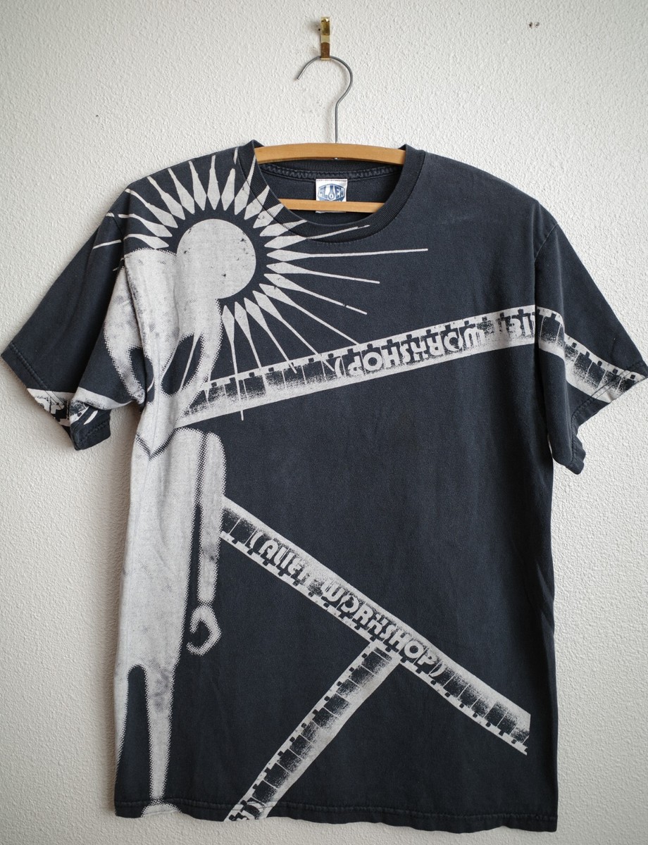 Vintage Alien Workshop Skateboarding AOP Black T-Shirt Men's Size