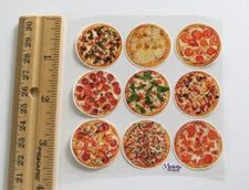 Violette Stickers - WHOLE PIZZA - 4x4 Square NEW RELEASE Stickers #K295