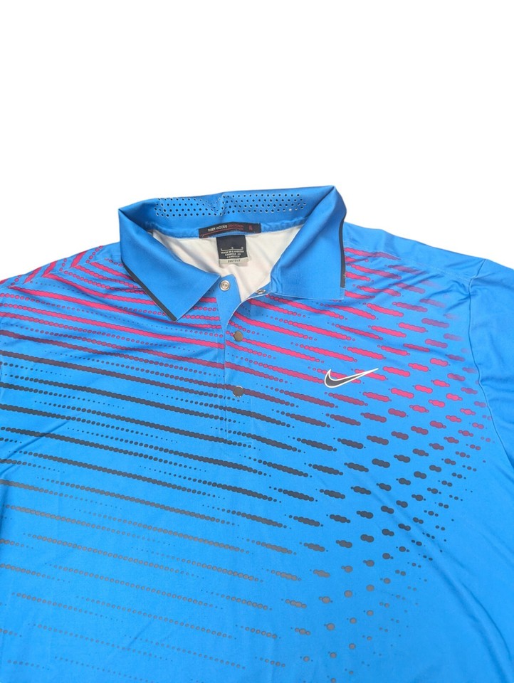Nike Tiger Woods Collection Men's Large Polo Performance Stretch Golf