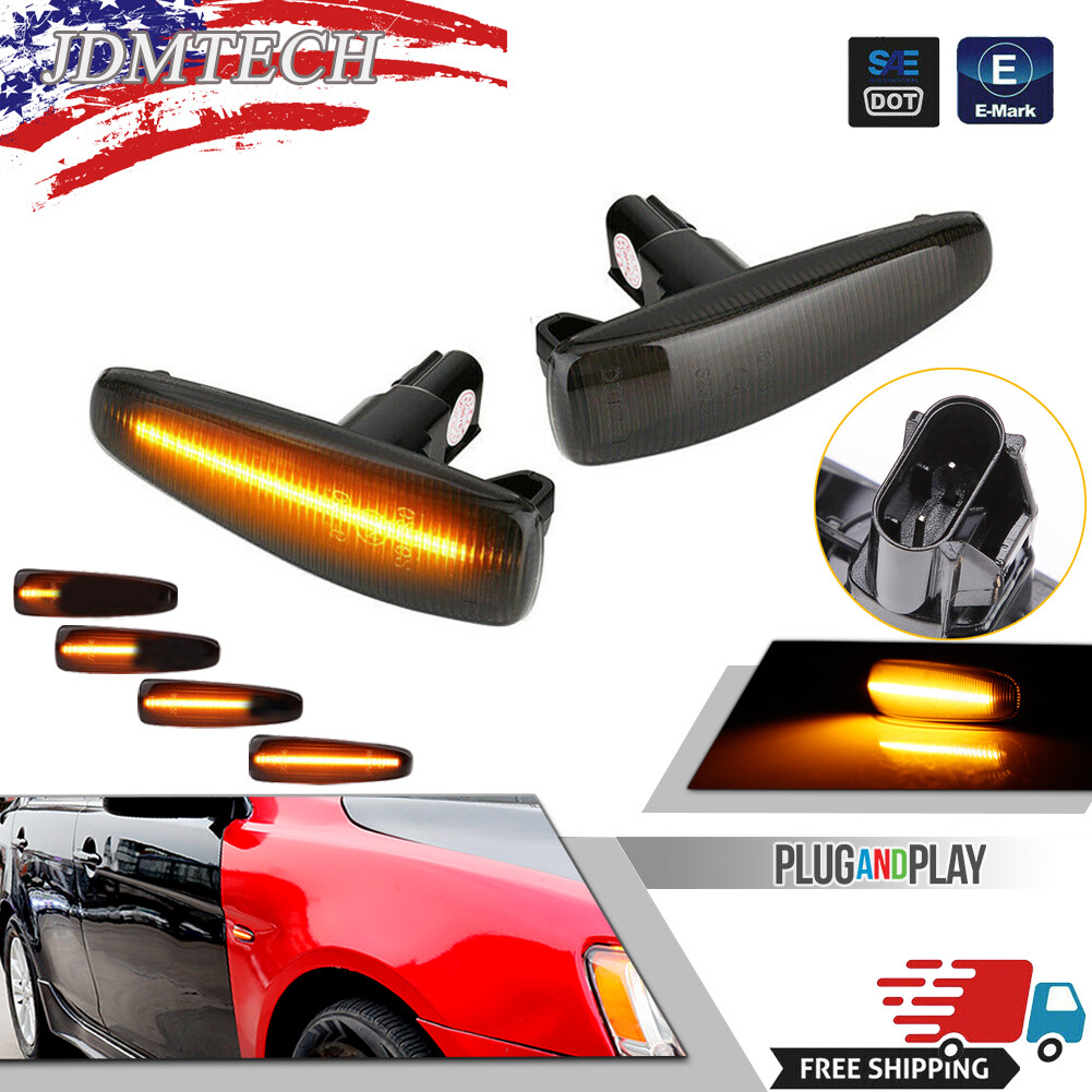 FOR MITSUBISHI LANCER EVO X AMBER SEQUENTIAL LED FRONT SMOKE