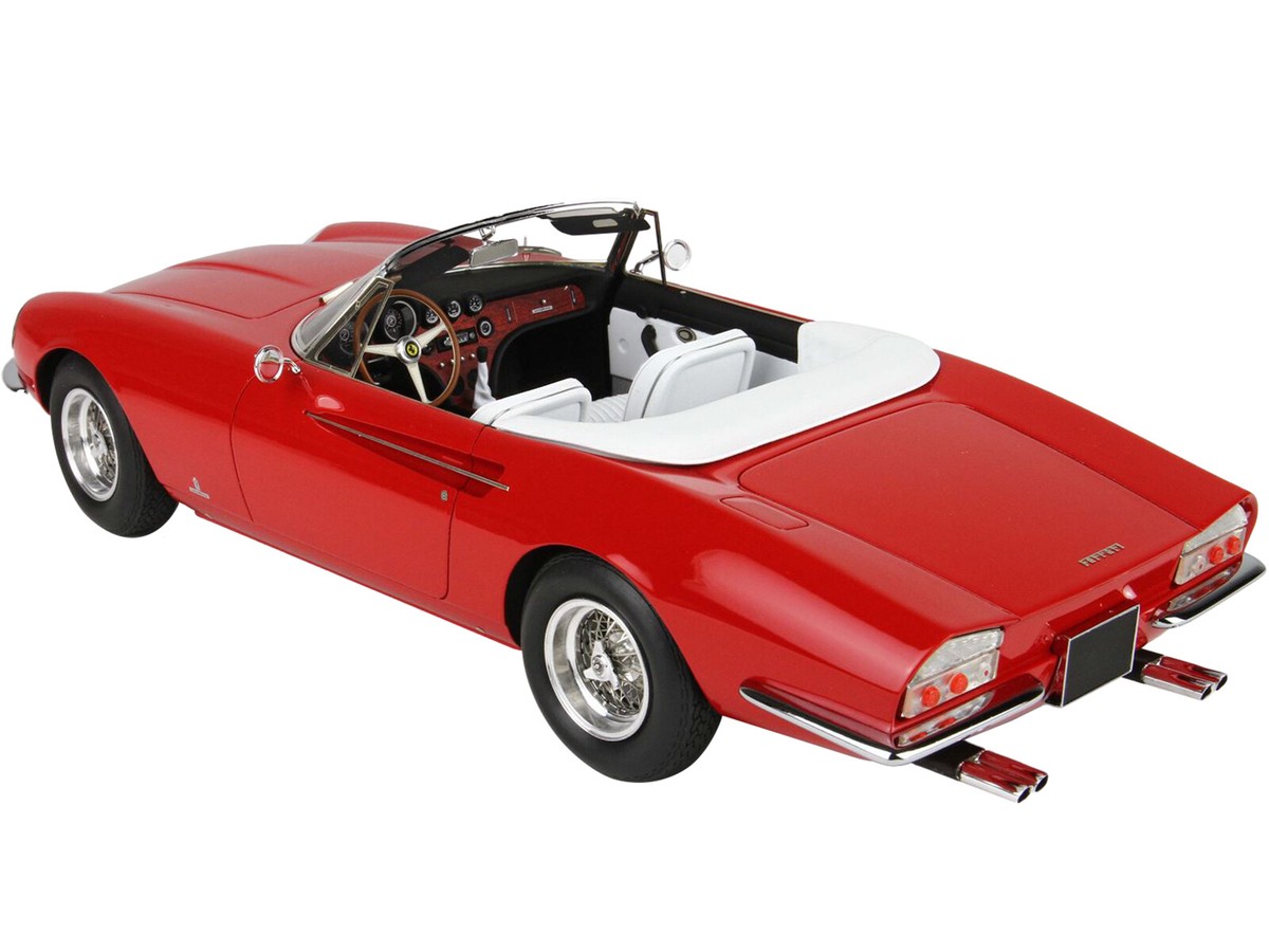 1966 FERRARI 365 CALIFORNIA CONVERTIBLE RED & DISPLAY CASE 1/18