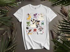 Image of Vintage Mickey and Friends Bows T-shirt T shirt Men Women Unisex Tshirt K872