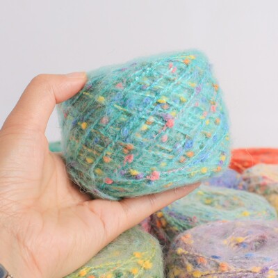  50g/ball 2 Balls Mohair Blend Yarn Thread for Knitting Crocheting DIY Materials