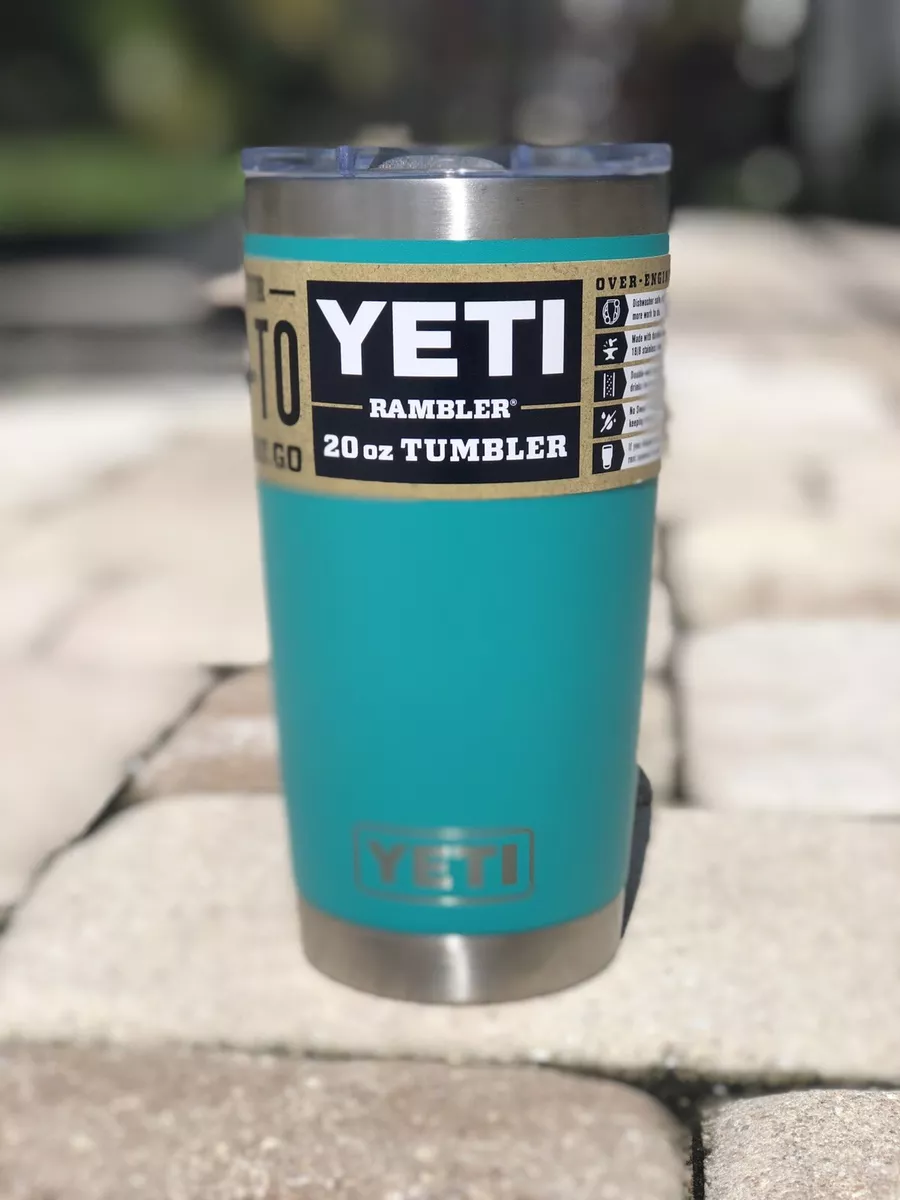  YETI Rambler 20 oz Tumbler, Stainless Steel, Vacuum Insulated  with MagSlider Lid, Aquifer Blue : Everything Else