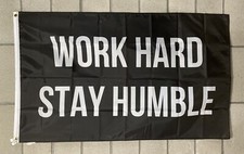 Gym Motivation Flag FREE SHIP Work Hard Stay Humble Lifting Garage USA 3x5  