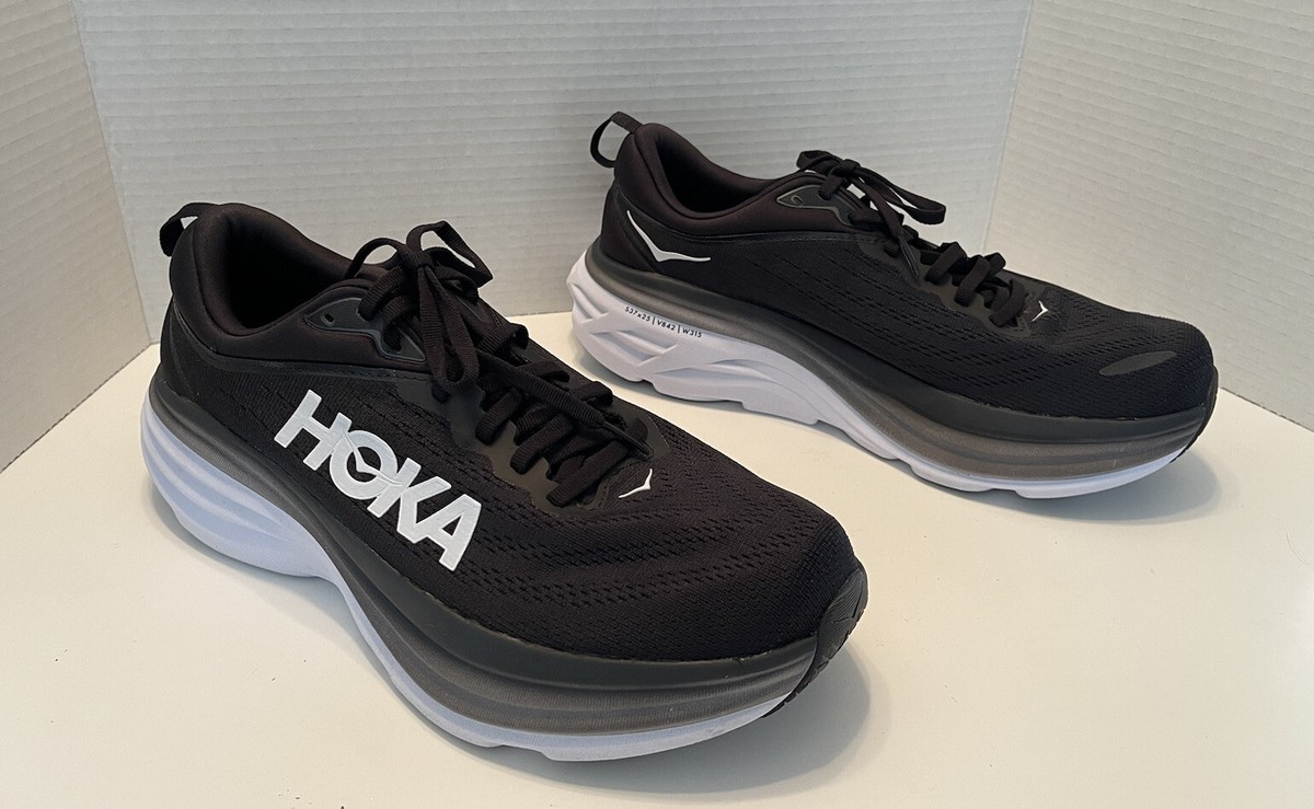 Mens Hoka One One Bondi 8 Black Athletic Road Running Sneakers Shoes Size 10‎ EE Amazon.com | Hoka Men main image 3
