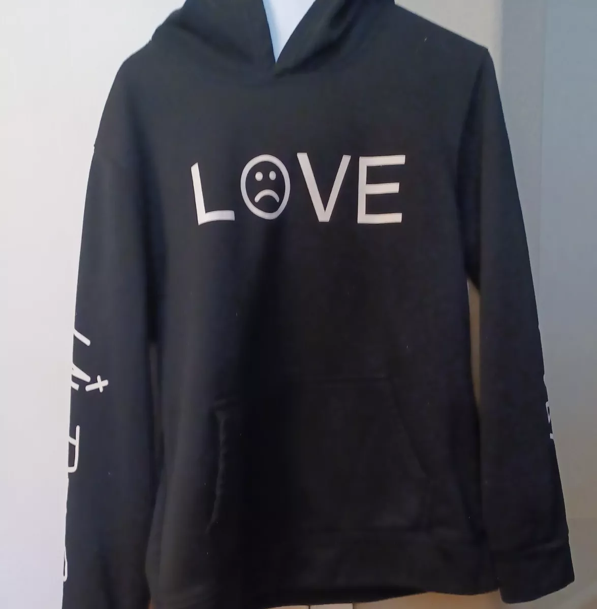 Lil peep sad face hoodie sale