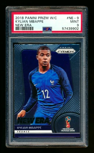 2018 PANINI PRIZM WORLD CUP KYLIAN MBAPPE RC NEW ERA FRANCE ROOKIE PSA 9 MINT!