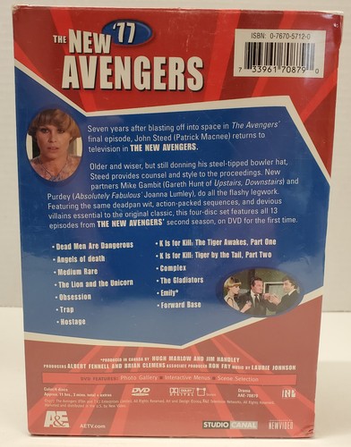 The New Avengers '77 4 x DVD Complete First Season Set A&E Studio Canal - Foto 3 di 4