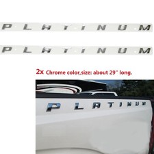 2pack Chrome PLATINUM Emblem fits Side Badge Platinum Glossy F150 F250