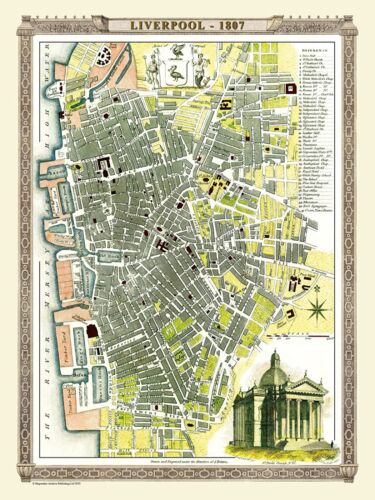 Geschichte Portal Karte von Liverpool 1807 von Cole & Roper 1000-teiliges Puzzle (JG) - Bild 1 von 1