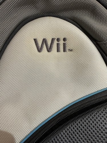 Wii Console Backpack Travel Bag Shoulder Sling Official OEM Gray White - Picture 3 of 5
