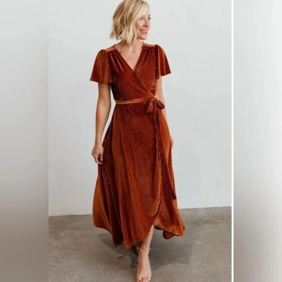 Velvet hotsell copper dress