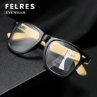 Bamboo Wood Progressive Reading Glasses Men Wooden Temple Retro Clear Readers