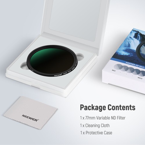 NEEWER 77mm Variable ND Filter ND2-ND32 Neutral Density Camera Lens Filter - Picture 8 of 8