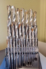 Huot Drill Index bits in Original Box Set 1/16" 1/2" X 64 USA  Missing 1 #3 shl