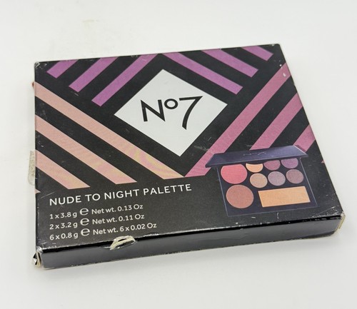No7 Nude To Night Face Eye Palette Eyeshadow Bronzer Blusher Highlighter New