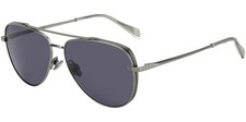 Rag  Bone Men's Matte Grey Titanium Aviator Sunglasses - RNB5040S 0RIW IR