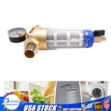 3/4in Home Reusable Sediment Water Filter Spin Down Mesh System Hot Water Filter