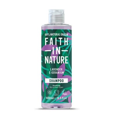 Faith In Nature Lavender & Geranium Shampoo 400ml Natural Vegan