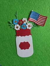 1 tarro de albañil de flores de color americano y cartulina troquelada álbum de recortes