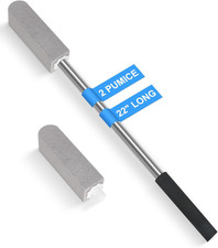 22 Inch Long Pumice Stone Toilet Bowl Cleaner with Stainless Steel Handle