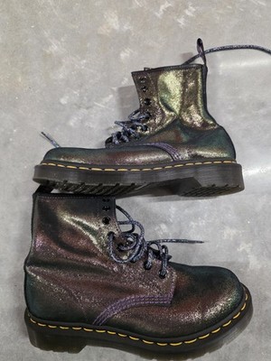 Dr. Martens Rainbow Metallic Color Shift 1460 Pascal Women's Boots Size 7 New