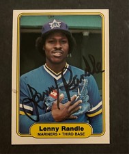 1982 Fleer Baseball Seattle Mariners Lenny Randle Signed Card #516 + BONUS CARDS