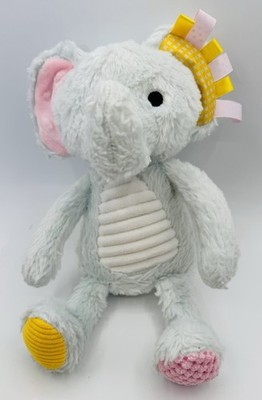 Sensory Snuggles Elephant Make Believe Ideas Plush Stuffed Animal Rattle Tags