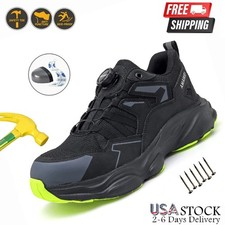 Work Shoes for Man Steel Toe Safety Shoes Anti-smash Anti-Puncture Hiking Boots