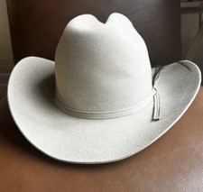 Vintage JOHN B. STETSON 4X Beaver Silver Belly Fur 7 3/8 Western Cowboy Hat