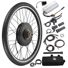 48V 1000W 26" Front/Rear Wheel Electric Bicycle Kit EBike Conversion w/LCD