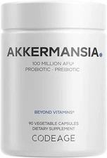 Codeage Akkermansia Muciniphila 100 Million AFU Probiotic Prebiotic 90 Veg Caps