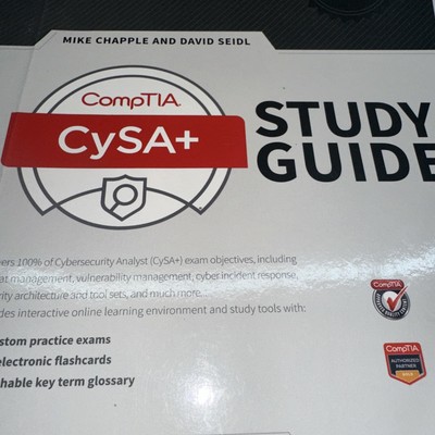 CompTIA CySA+ Study Guide Exam CS0-001 Mike Chapple David Seidl Paperback Book