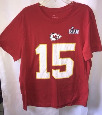 Nike Patrick Mahomes Kansas City Chiefs SuperBowl NFL Jersey-Style Tee Shirt XL