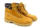 Timberland 10760 Boy Boots Eu34 Uk1.5 Brown Leather Round Toe Lace Non-Marking