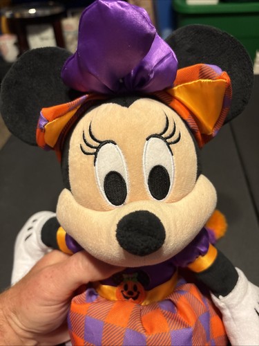 Disney Store 2021 Halloween Minnie Mouse Cat Costume 16" Plush Stuffed Animal - Picture 4 of 11