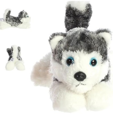 Plush Husky Dog 8 Inch Stuffed Animal Bean Pellet Soft Cuddle Toy All Ages