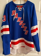 Vintage Reebok CCM NHL New York Rangers Blue Chris Drury Jersey Size 52