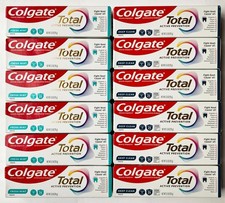 Lot 12 Colgate Total - Fresh Mint Deep Clean Antibacterial Toothpaste 3.3 Oz