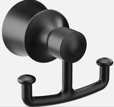 Moen Dartmoor Double Robe Hook in Matte Black YB2103BL