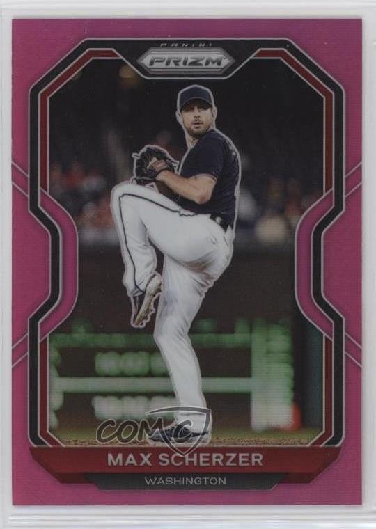 2021 Panini Prizm Pink Prizm Max Scherzer #32 0rs0