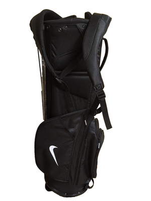 Atlanta Braves Nike Golf Stand Bag Black with Equa Flex Strap