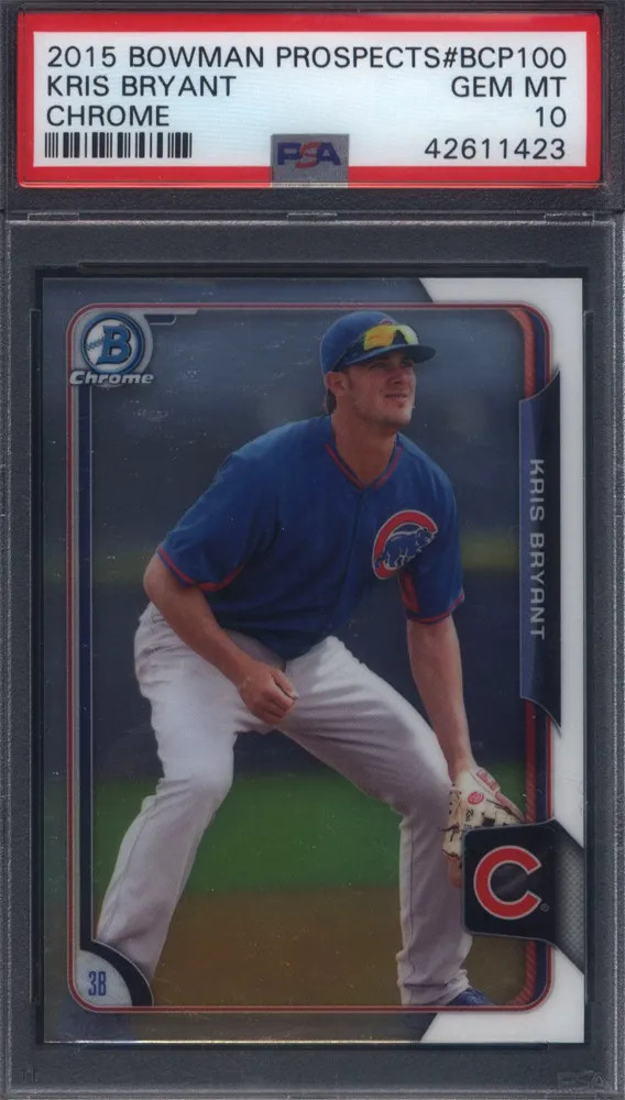 2015 Bowman Chrome Prospects #BCP100 Kris Bryant Cubs PSA 10