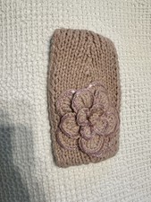 Pink Knit Hand Crafted Adjustable Headband