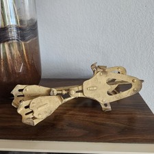 Vintage Adjustable Ice Skates Painted Gold Holiday Winter Decor Antique