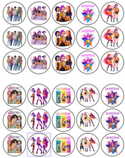 Demon Hunters KPOP x 30 Cupcake Toppers Edible Wafer Paper Fairy Cake Toppers